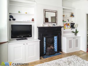 Edwardian style alcove bookcases