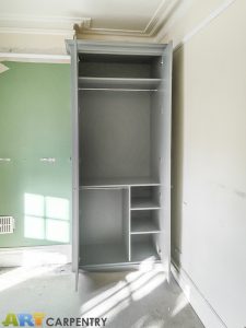 Two alcove fitted wardrobes