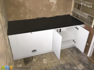 Vanity unit made from moisture resistant MDF