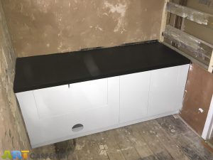 Vanity unit made from moisture resistant MDF