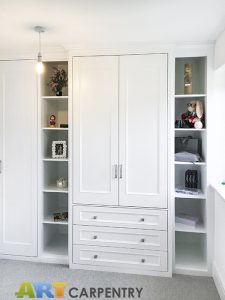 L-shape wardrobe with shaker style doors