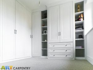 L-shape wardrobe with shaker style doors