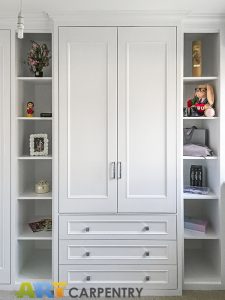 L-shape wardrobe with shaker style doors