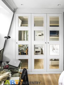 Sloping Wall and Mirrored Doors Wardrobe