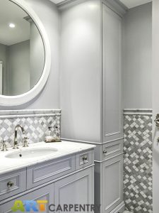 Vanity units - sink cabinet and bathroom wardrobe.