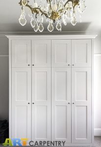 Shaker style doors Wardrobe with LED lighting