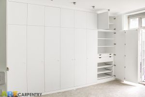 Bi-folded Doors Huge Contemporary Style Fitted Wardrobe