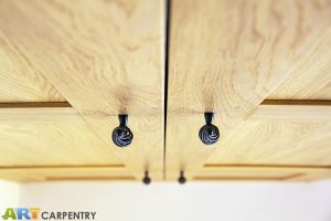 Oak veneered MDF fitted wardrobes